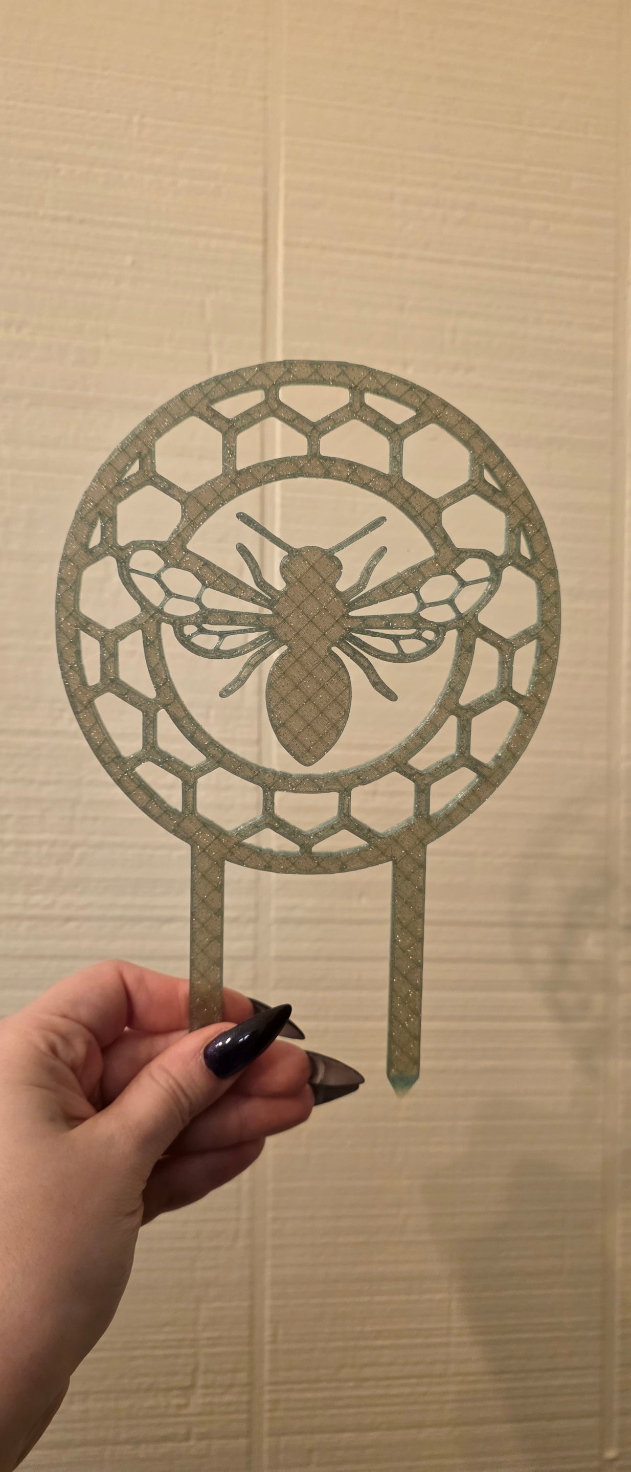 Honeycomb and Bee Hoop Trellis — 3D-printed plant support from The Hoya Trove