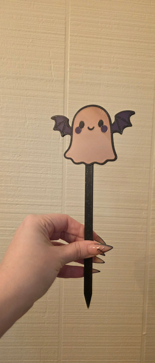 Cute Ghost with Wings Plant Stake
