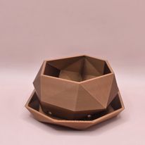 3D Printed Polygonal Pot for House Plants