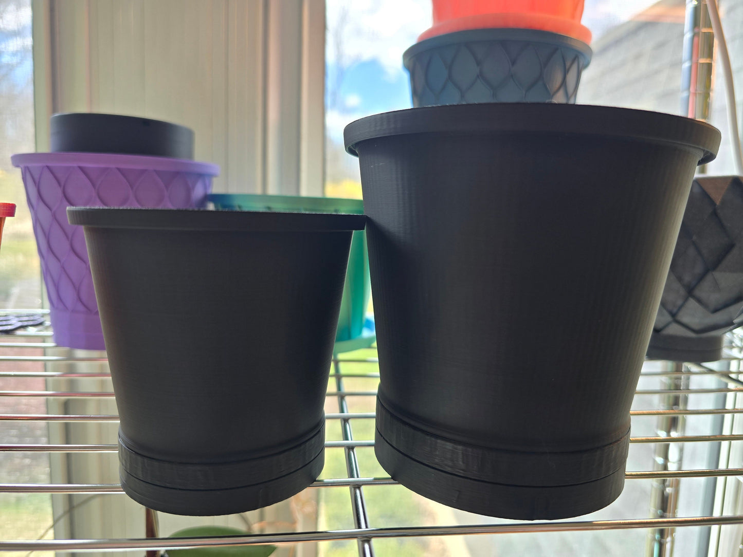 Twistable Removable Drip Tray 3D Printed Pot - Plain