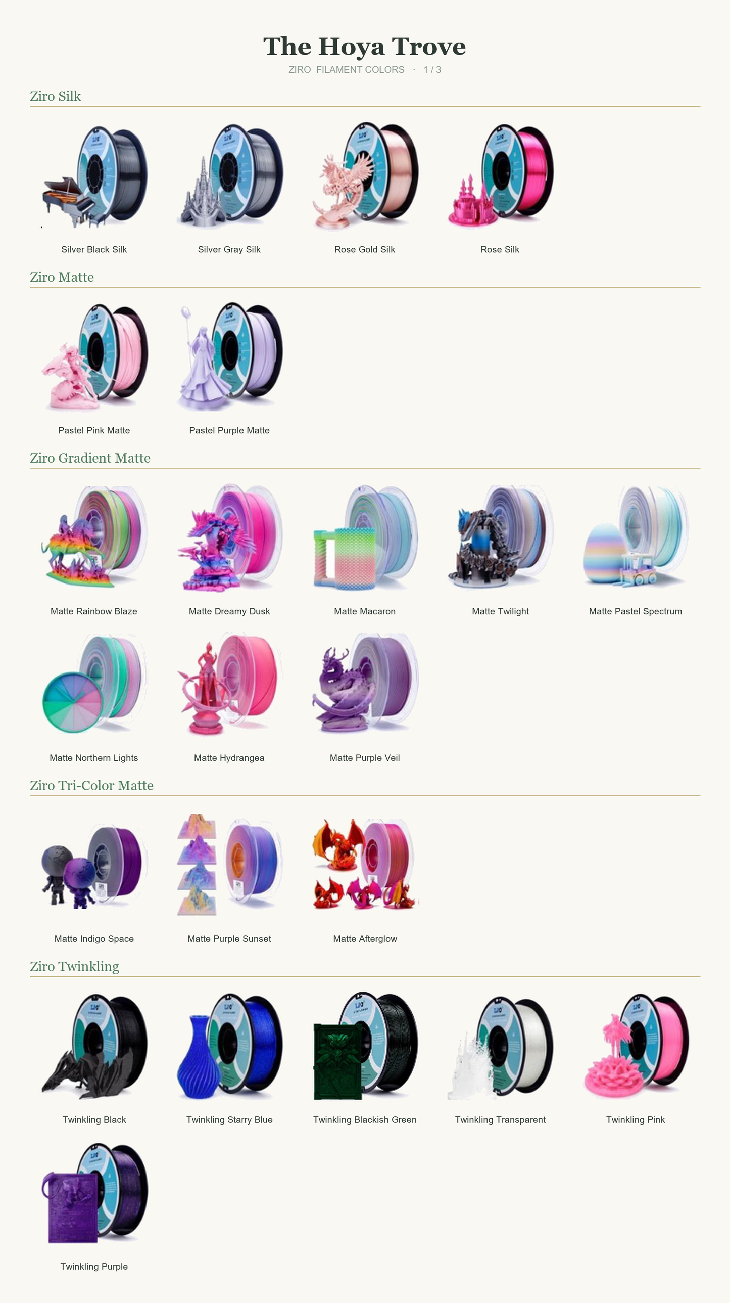 Ziro filament colors 1