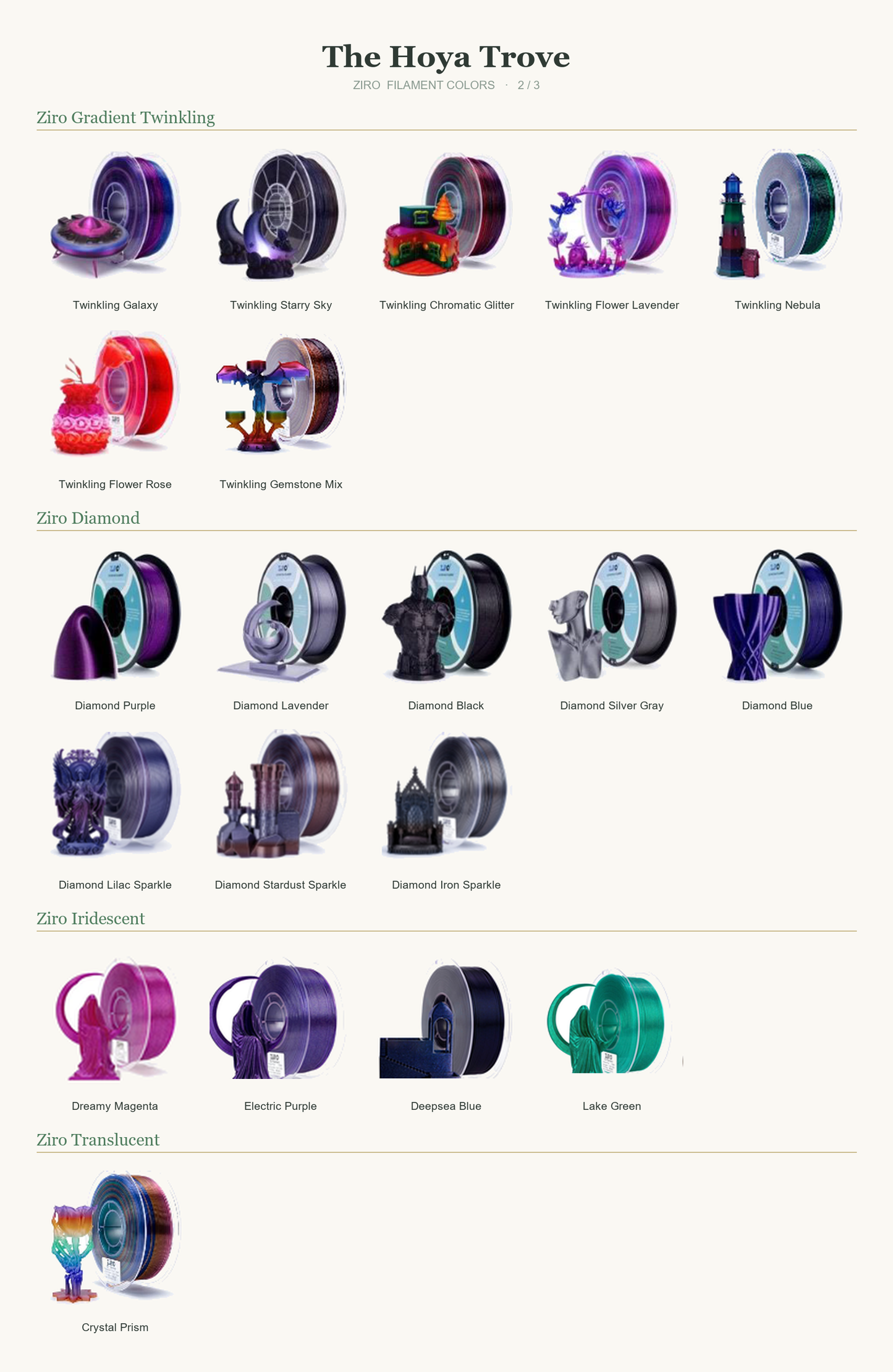 Ziro filament colors 2