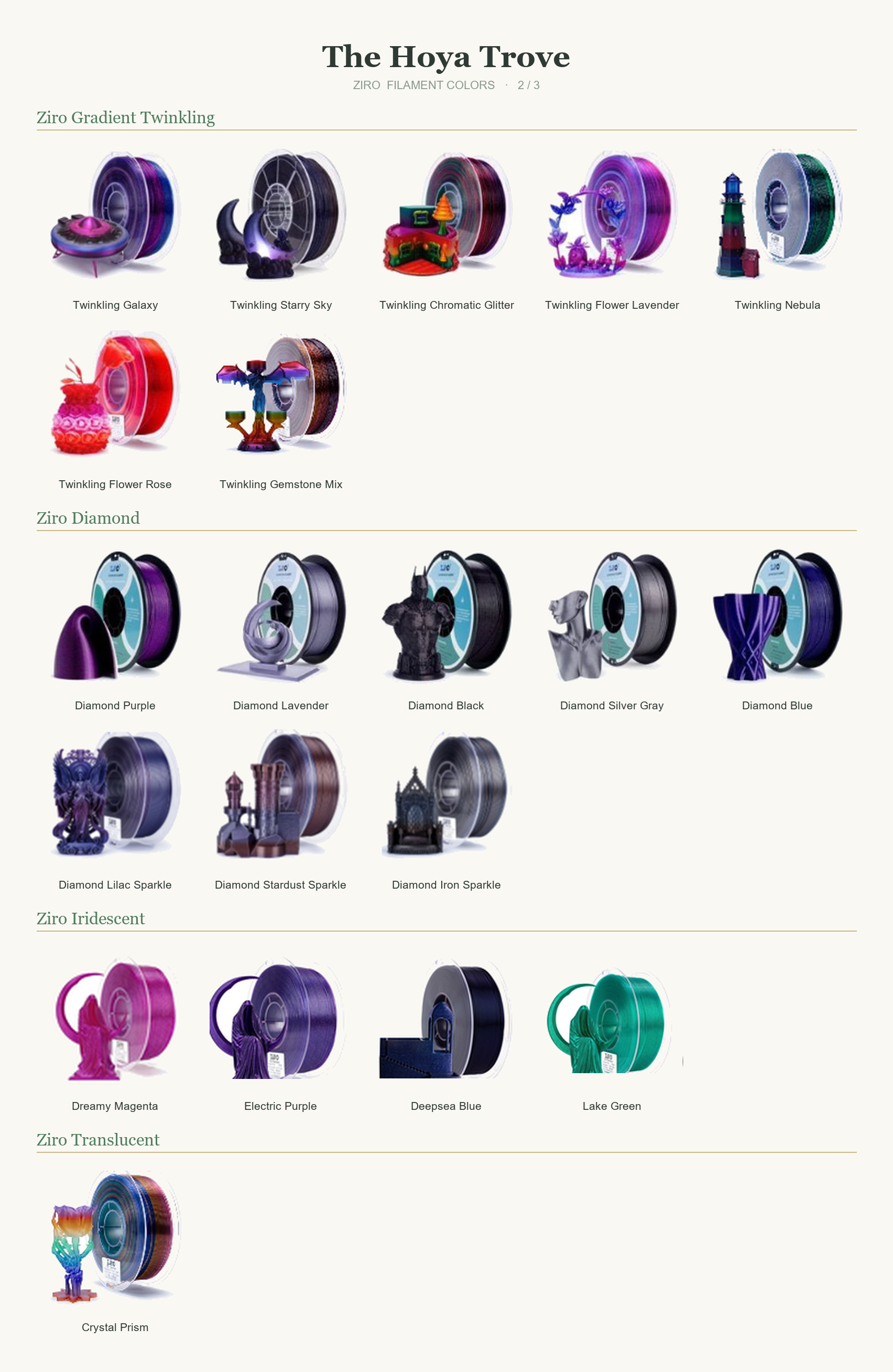 Ziro filament colors 2
